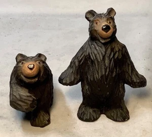 Set of 2 Vintage Resin Bears Standing & On All 4's - Picture 1 of 5