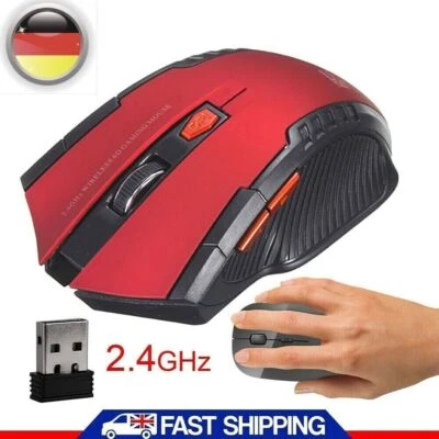 Mini PC Maus Kabellos USB Wireless Mouse Gaming Computer Notebook Laptop Funk DE - Bild 1 von 4