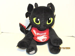 Build a Bear Red White How To Train Your Dragon Master Shirt And Toothless Plush - Picture 1 of 4