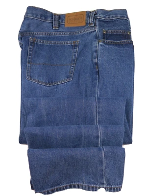 Schmidt Workwear Mens Pure Cotton Denim Solid Blue Jeans Size 39x37 X-Long Tall - Image 1 of 4
