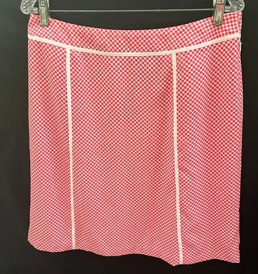 Joneswear миниатюрный коралл и белые круги печать трапециевидная юбка - размер 12P - Изображение 1 из 2