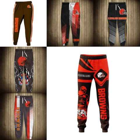 Cleveland Browns Men's Sweatpants Loosen Fit Pants Football Gym Trousers Gifts Cover