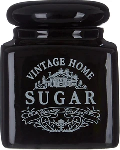 Housewares Vintage Home Sugar Canister - Black - Picture 1 of 12