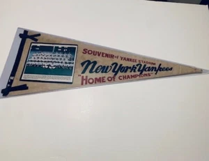 Amazing Vintage 1960's New York Yankees Team Photo Pennant!!! - Picture 1 of 1