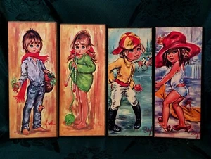 Idylle Falconi AKA Jolylle 4 Vintage BOYS & GIRLS Wide Eyes Art '60 - '70 Kitsch - Bild 1 von 10