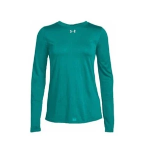 NWT Under Armour Women's Locker 2.0 Long Sleeve T-Shirt Teal Size Large UA201 - Picture 1 of 1