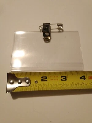 INSIGNIA DE IDENTIFICACIÓN DE EMPLEADO TITULAR DE ETIQUETA DE NOMBRE (CANTIDAD. 40) Clip on con pasador de seguridad NUEVO Foto 1 de 3