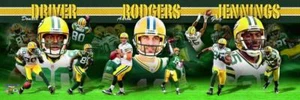 Rodgers, Jennings, Driver Green Bay Packers Photoramic #1019 - Picture 1 of 5