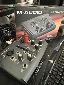 M-Audio M-Track 2 Channel USB Audio M-TRACK Including USB Cable Tested Working - Picture 1 of 24