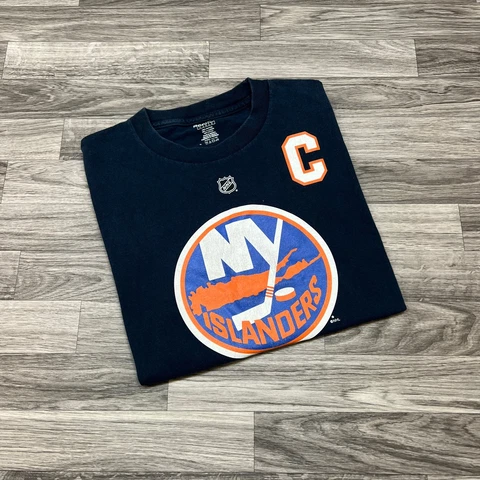 REEBOK New York Islanders NHL John Tavares #91 Blue Basic T-Shirt Men's Size M Cover