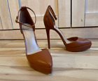 Shoedazzle "RUSH" brązowe sandały platformowe ze sztucznej skóry. UK 8 fabrycznie nowy