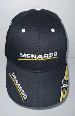 Gorra Menards Racing 15 Paul Menard bordada negra amarilla Nascar Foto 1 de 4