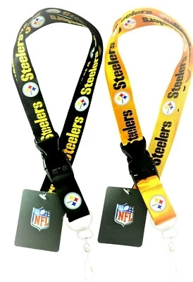 Llavero con cordón Pittsburgh Steelers NFL con clip desmontable selecciona tu color Foto 1 de 3