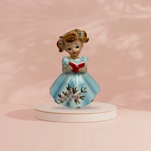 Rare Vintage Marika’s Original By Lefton Girl With Book In Blue Dress See Desc - Picture 1 of 5