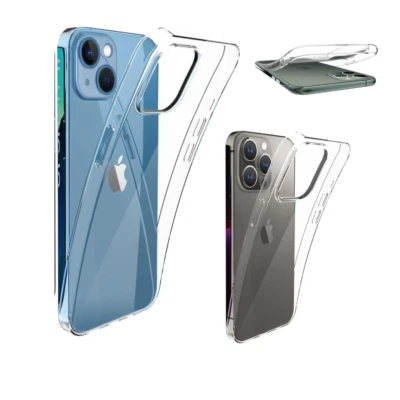 Cover per iPhone Slim TPU Trasparente Antigraffio - Compatibile Vari Modelli - Immagine 1 di 4