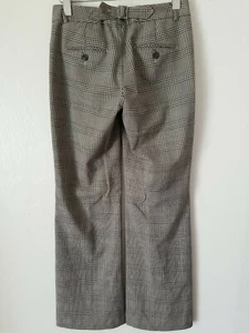 Women’s Express Editor Dress Pants Plaid Wide Leg Trousers Size 2 Metallic Gold - Picture 1 of 8