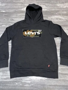 Levi’s Kids Black & Camo Pullover Hoodie Sz M (10/12) Levis - Picture 1 of 8