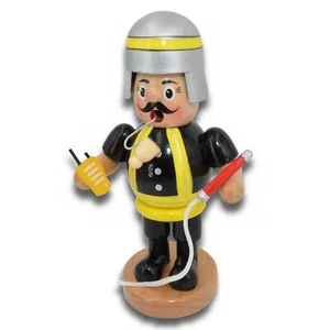 Räuchermännchen Beruf Feuerwehrmann Rauchfigur 19cm Brandmeister Feuerwehrleute - Bild 1 von 3