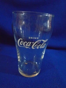 VIDRIO COCA COLA TRANSPARENTE 5" DE ALTO CON BORDE DE 2 3/4" EN LA PARTE SUPERIOR - Imagen 1 de 4