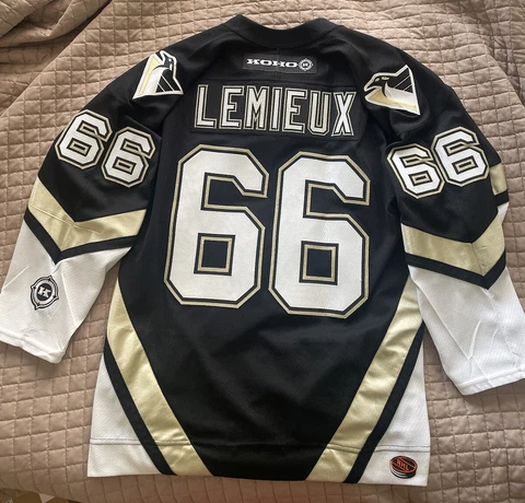 Mario Lemieux Vintage 2002 Pittsburgh Penguins Alternate Jersey Koho Size M Cover