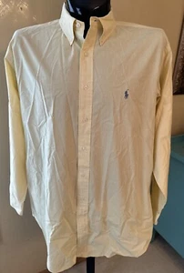 Men’sRalph Lauren 17 1/2 34/35 Yarmouth Men's Yellow Button Down L/S Shirt - Picture 1 of 6