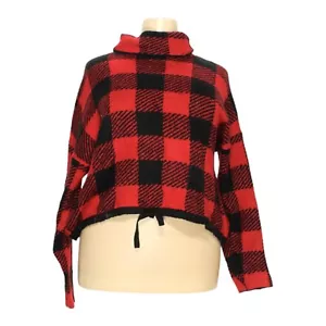 NOBO Damen XL rot Buffalo kariert Pullover Pulli Oversize Stehkragen kuschelig - Bild 1 von 1
