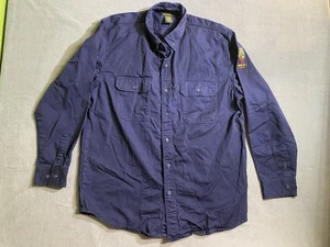 Camisa de Trabajo Negra Stallion FR Manga Larga Resistente al Llama Talla L Azul Soldadura - Imagen 1 de 22