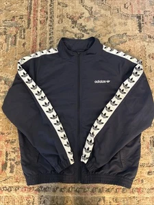 Adidas Originals Adicolor TNT Tape Windbreaker Track Jacket Navy M/L - Picture 1 of 18