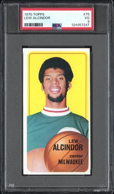 Lew Alcindor 1970 Topps #75 PSA 3 Foto 1 de 2