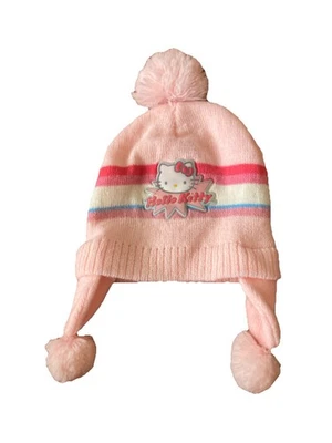 Gorro de punto acrílico de Hello Kitty gorra para la cabeza sombrero talla pequeño *Ver descripción* Foto 1 de 4