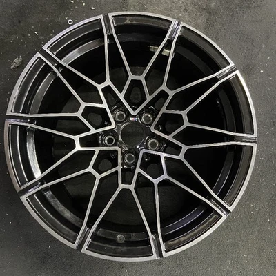 Front BMW Machined Black M3 M4 OEM Wheel 19” 2021-2024 Rim Factory 86608A - Image 1 of 4