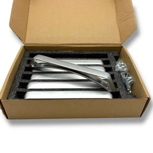 Goo-Ki 6er-Pack Designer Gebürstetes Silber Schrank Schubladengriffe mit Beschlägen LESEN - Bild 1 von 8