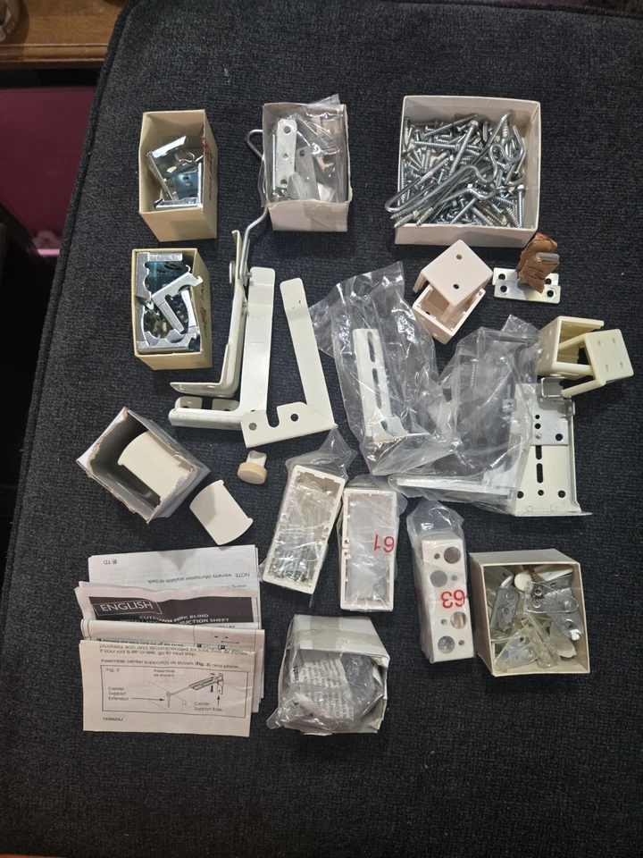 Varias piezas de instalación Mininblind, kits de instalación de varilla de cortina Levolor, instrucciones Foto 1 de 4