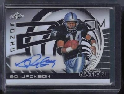 2025 Leaf Football Nation Sonic Zoom Prismatic 银色 Bo Jackson 1/1 签名  — 第 1/2 张图片