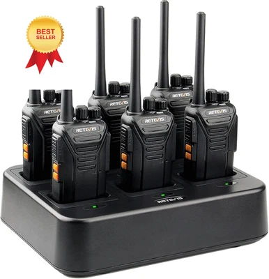 Walkie talkies Retevis RT27 para adultos, radios bidireccionales de alta resistencia, VOX negro  Foto 1 de 4