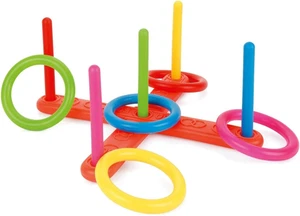 Quoits Set - Plastic Ring Toss Game for Children Aged 3 and Up - Picture 1 of 12