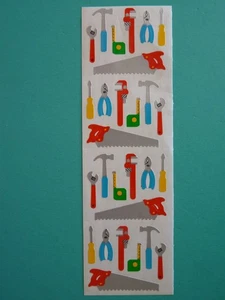 Viintage 1995 Mrs. Grossman's Stickers WORKMAN'S TOOLS (4) 2" X 1.5" - Picture 1 of 2