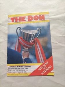 Aberdeen v Porto 1983/4 Cup Winners Semi-Final 25th April 1984 - Picture 1 of 2