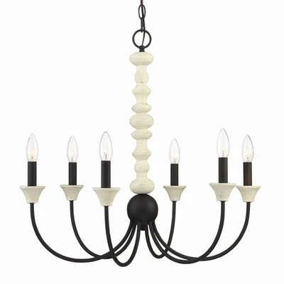 Candelabro cónico Craftmade 52626 Meadow Place 6 luces 24" W - Casa de campo Foto 1 de 4
