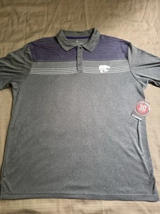 Men’s Colloseum Athletics Kstate Gray Polo Size Large NWT - Picture 1 of 6