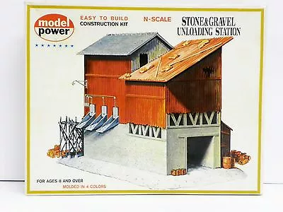 MODEL POWER N SCALE U/A"STONE & GRAVEL UNLOADING STATION" PLASTIC MODEL KIT#1518 - Image 1 of 3