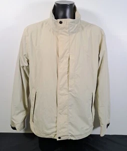TIMBERLAND Waterproof Full Zip Utility Jacket Cream Mesh Lined Men's Size Large - Picture 1 of 21
