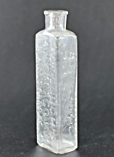 ANTIQUE CONGREVES ELIXIR FOR COUGHS HOOPING COUGH & ASTHMA GLASS  BOTTLE  11.5cm
