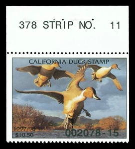 Scott CA28 1997 $10.50 California Duck Stamp Mint VF OG NH Cat $16 - Picture 1 of 1