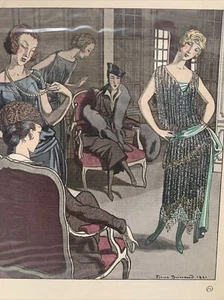1921 Originale Gazette du Bon Ton originale pochoir piatti moda - Foto 1 di 6