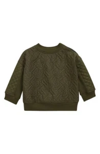 Burberry Kid's Timothie Monogram Quilted Sweatshrit in Moss Green sz 14Y NWT - Picture 1 of 7