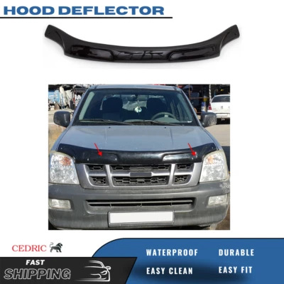 Motorhaubenabweiser | Bug Shield kompatibel für Isuzu D-Max 2002-2006 schwarz - Bild 1 von 4