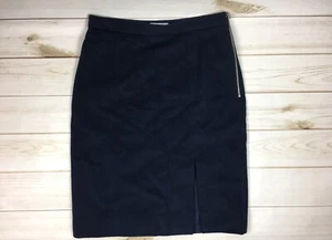 MOSCHINO Women’s Size 6 Navy Blue Wool Classic Career Pencil Skirt LKNW - Picture 1 of 6
