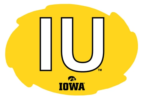 IOWA BLOCK LETTER SWIRL MAGNET-IOWA HAWKEYES CAR MAGNET-NEW FOR 2016! Cover