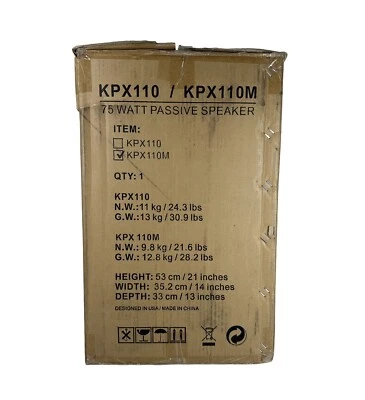 Kustom KPX110M ~ 10in 75W Passive Monitor Cabinet ~ Single / Brand New - Image 1 of 4